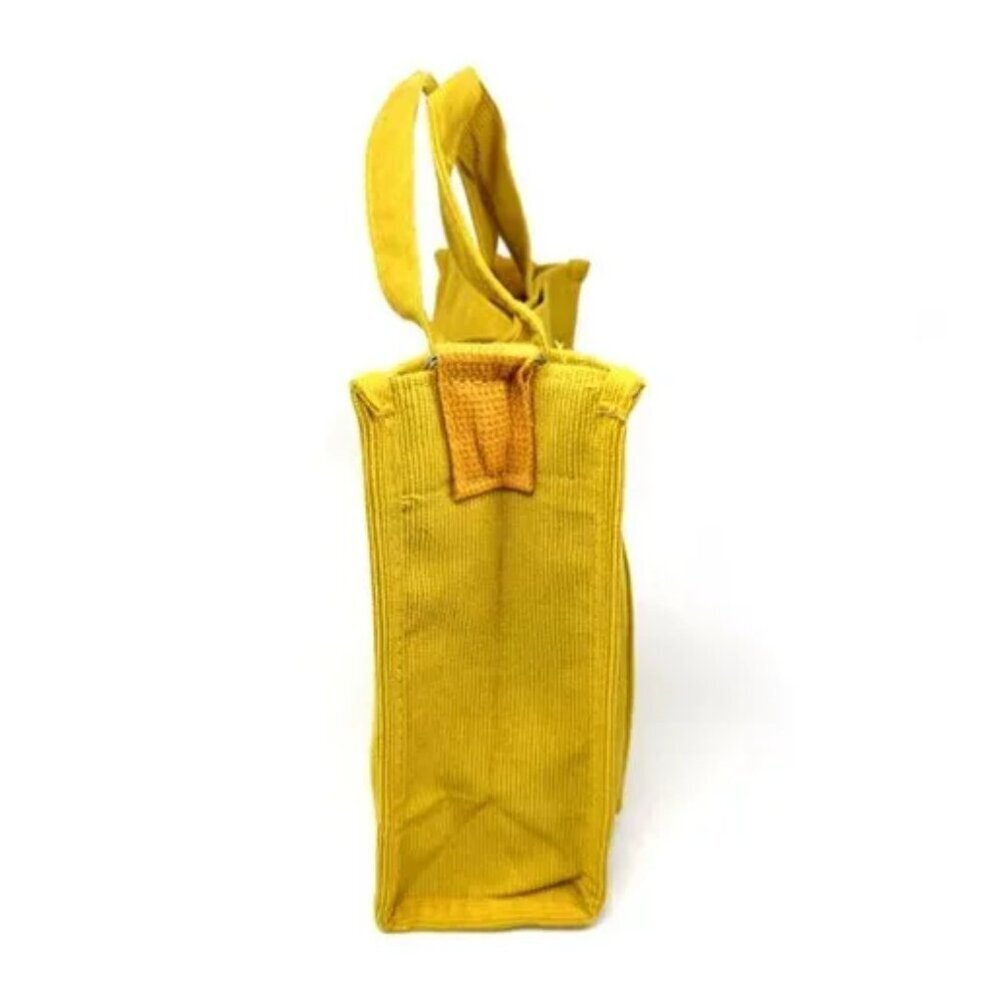 NWT Mini Corduroy Yellow Convertible Tote Bag - Picture 2 of 5